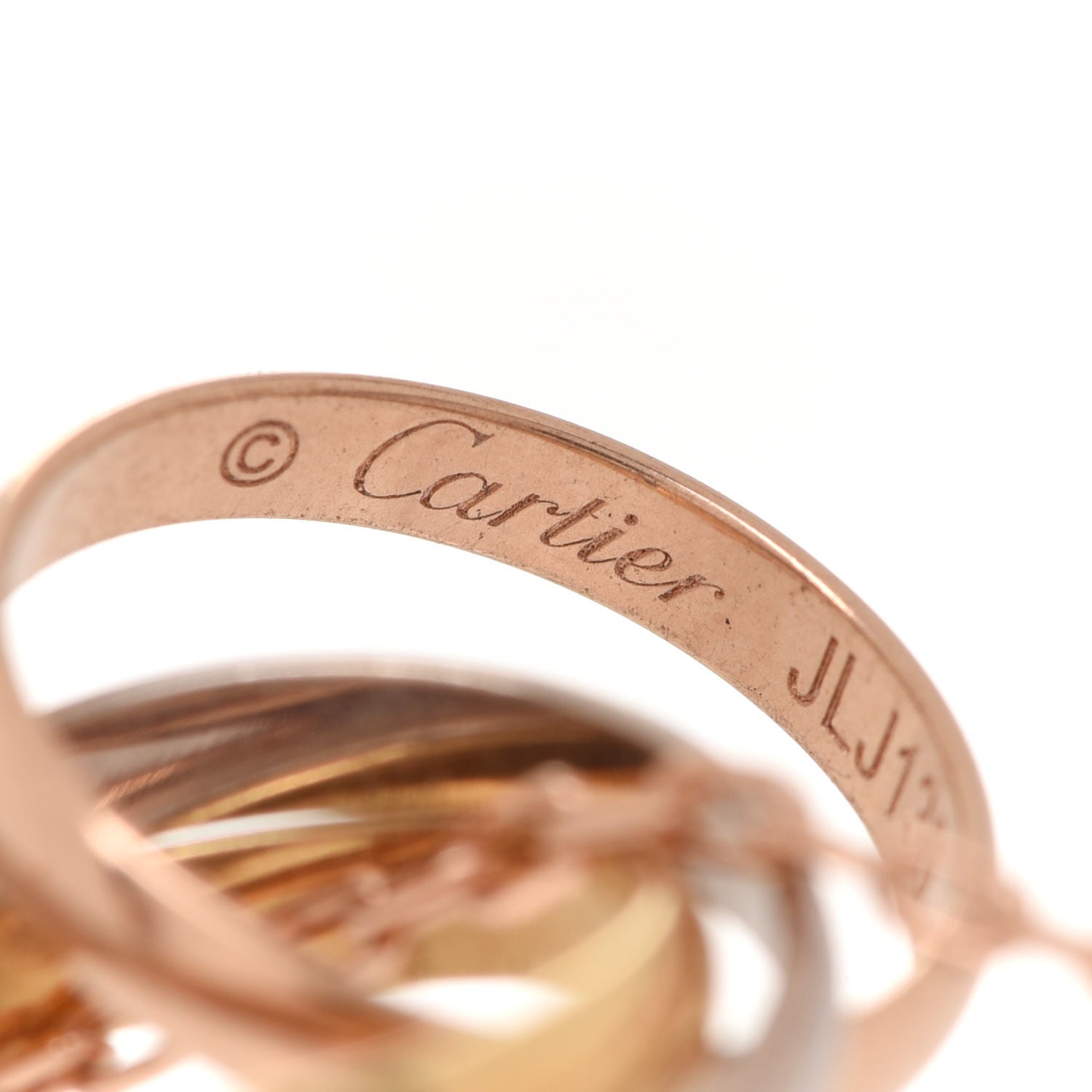 Cartier 18K Pink Yellow White Gold Trinity Pendant Necklace 8 of 9