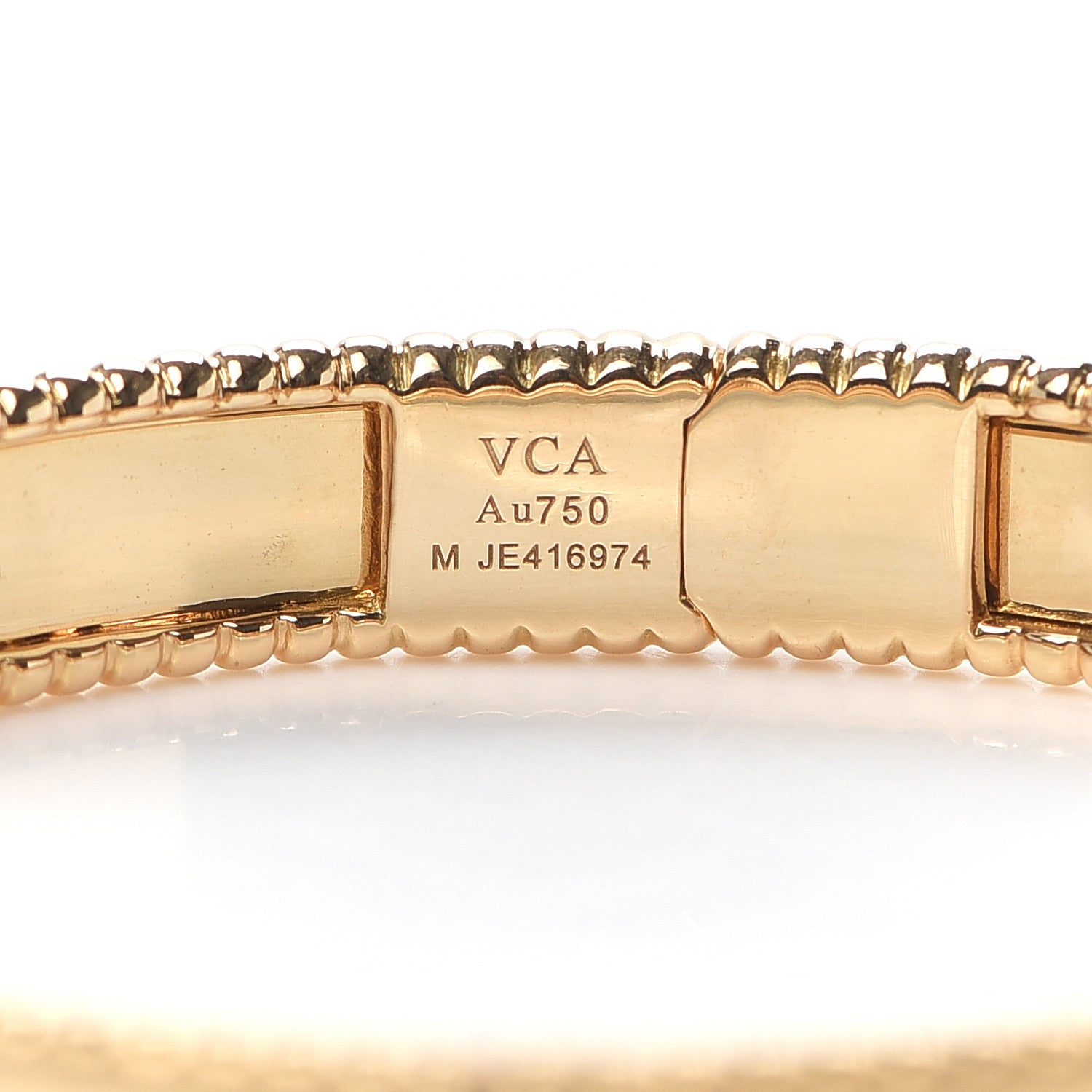 Van Cleef & Arpels 18K Rose Gold Perlee Signature Bangle Bracelet M 5 of 7