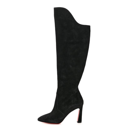 Christian Louboutin Veau Velours Eleonor Botta 85 Tall Boots 36 Black 1 of 7