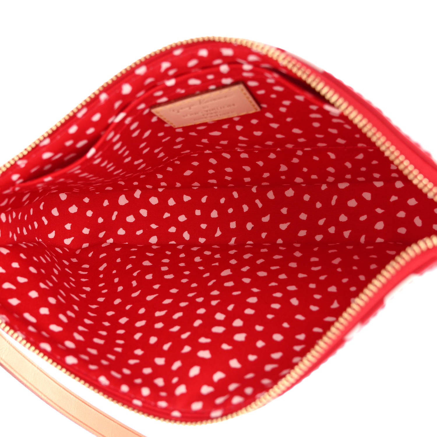 Louis Vuitton Vernis Kusama Infinity Dots Pochette Accessories Red 5 of 9