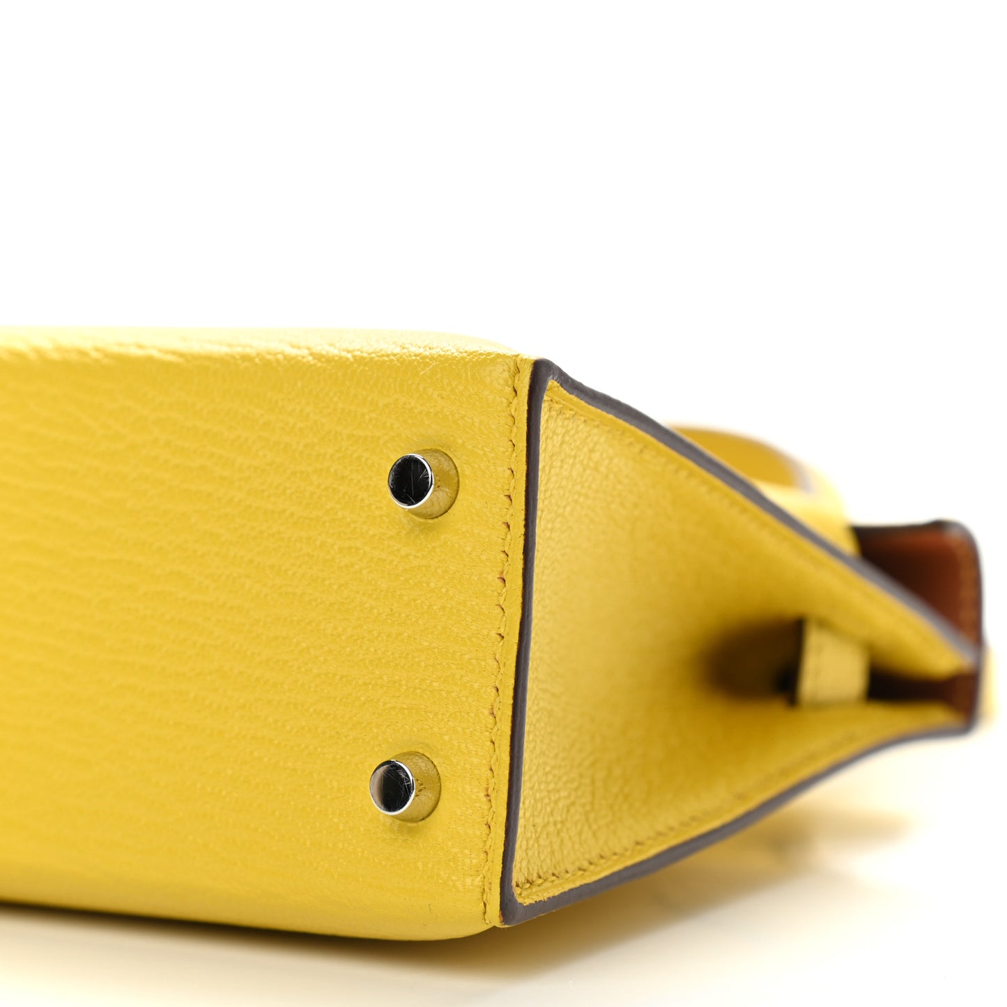 Chevre Mysore Verso Mini Kelly Sellier 20 Jaune De Naples Gold