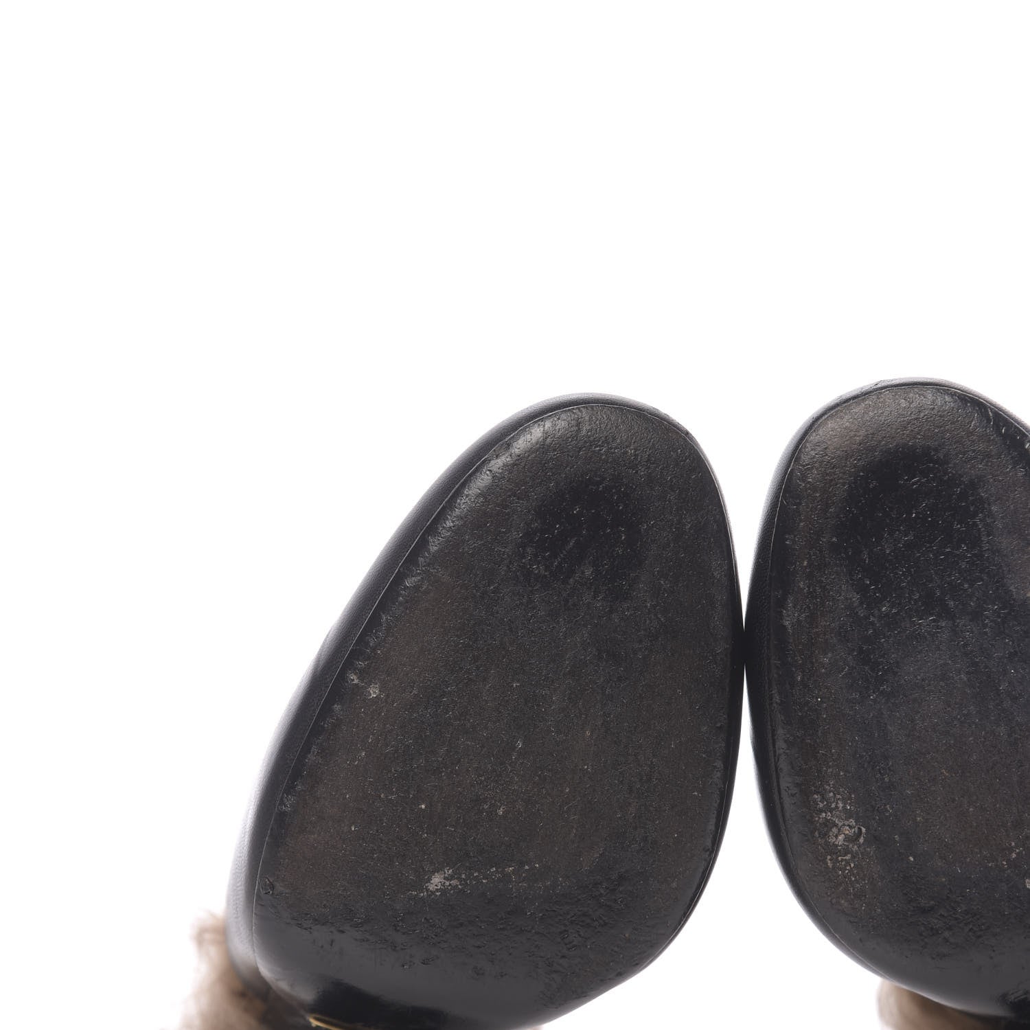 Gucci Malaga Kid Fur Princetown High Heel Mules 37 Black Naturale 11 of 12