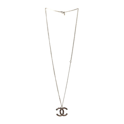 Chanel Enamel Twisted CC Pendant Necklace Gold Red 3 of 5