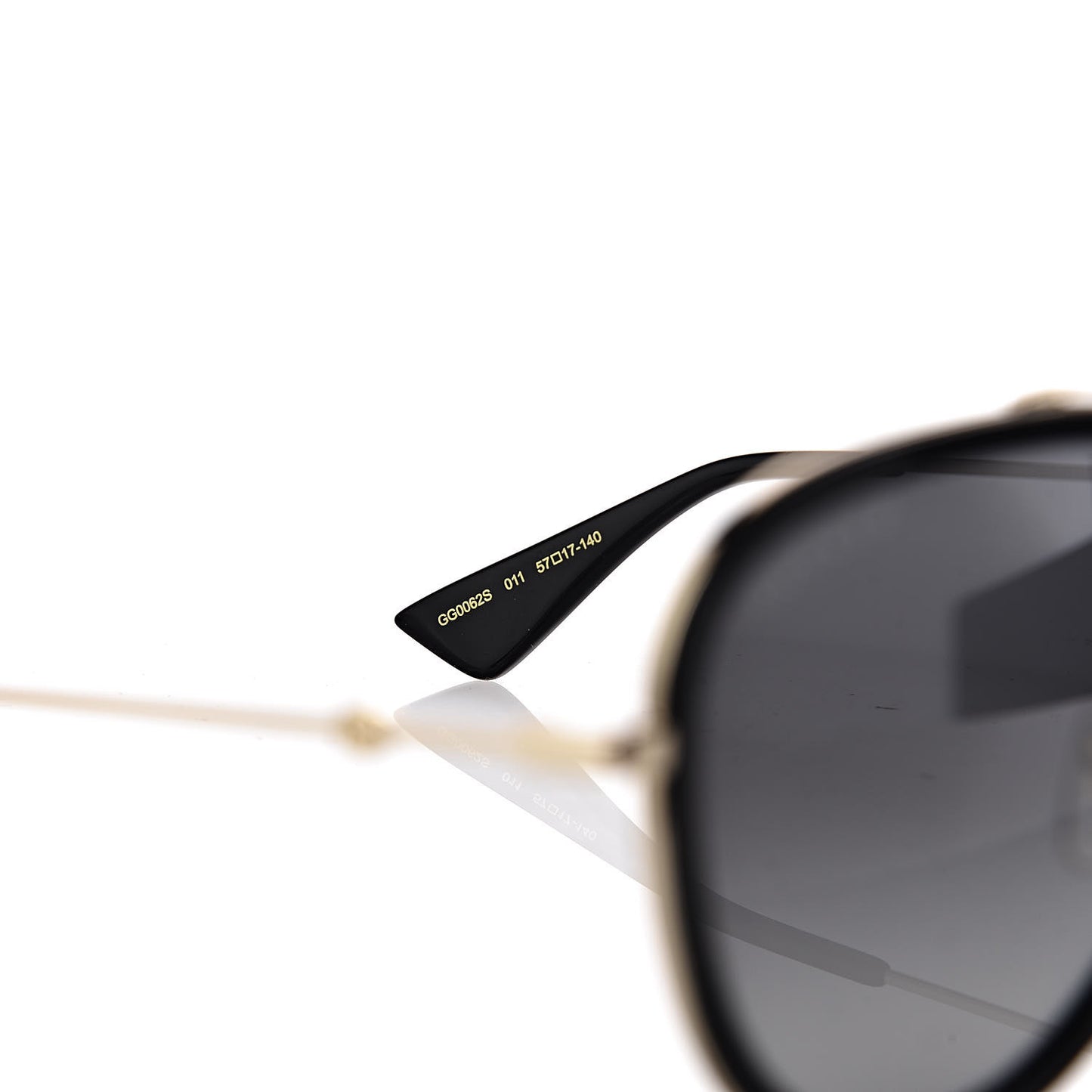 Aviator Sunglasses GG0062S Black Gold