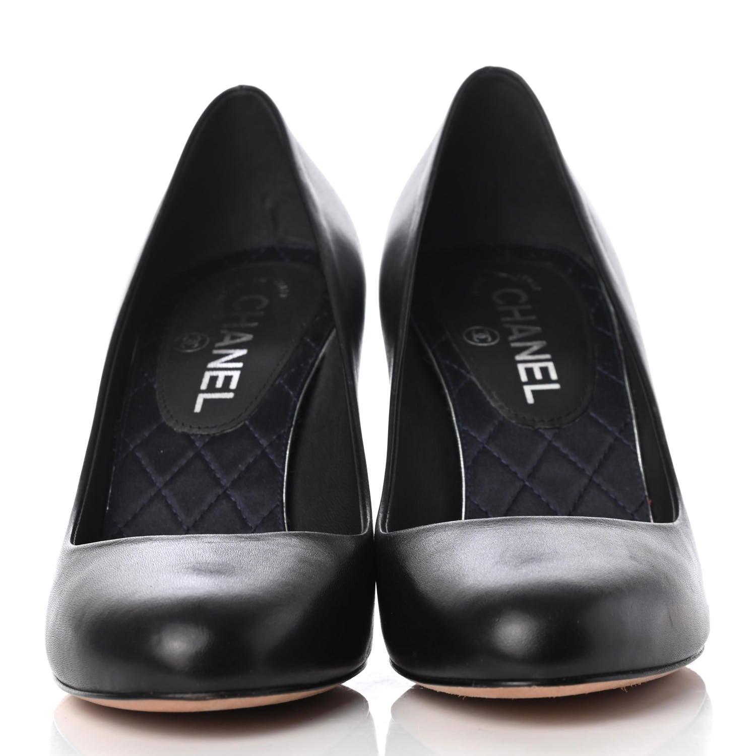 Chanel Lambskin Crystal CC Pumps 37 Black 4 of 18