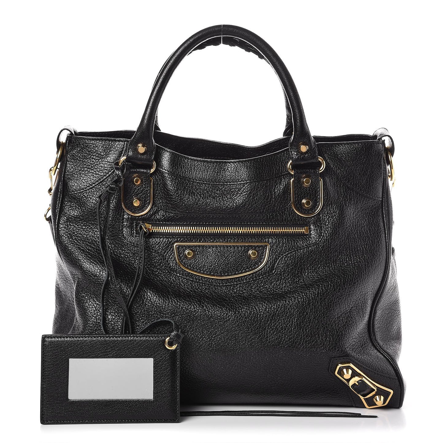Chevre Gold Metallic Edge Hardware Velo Black