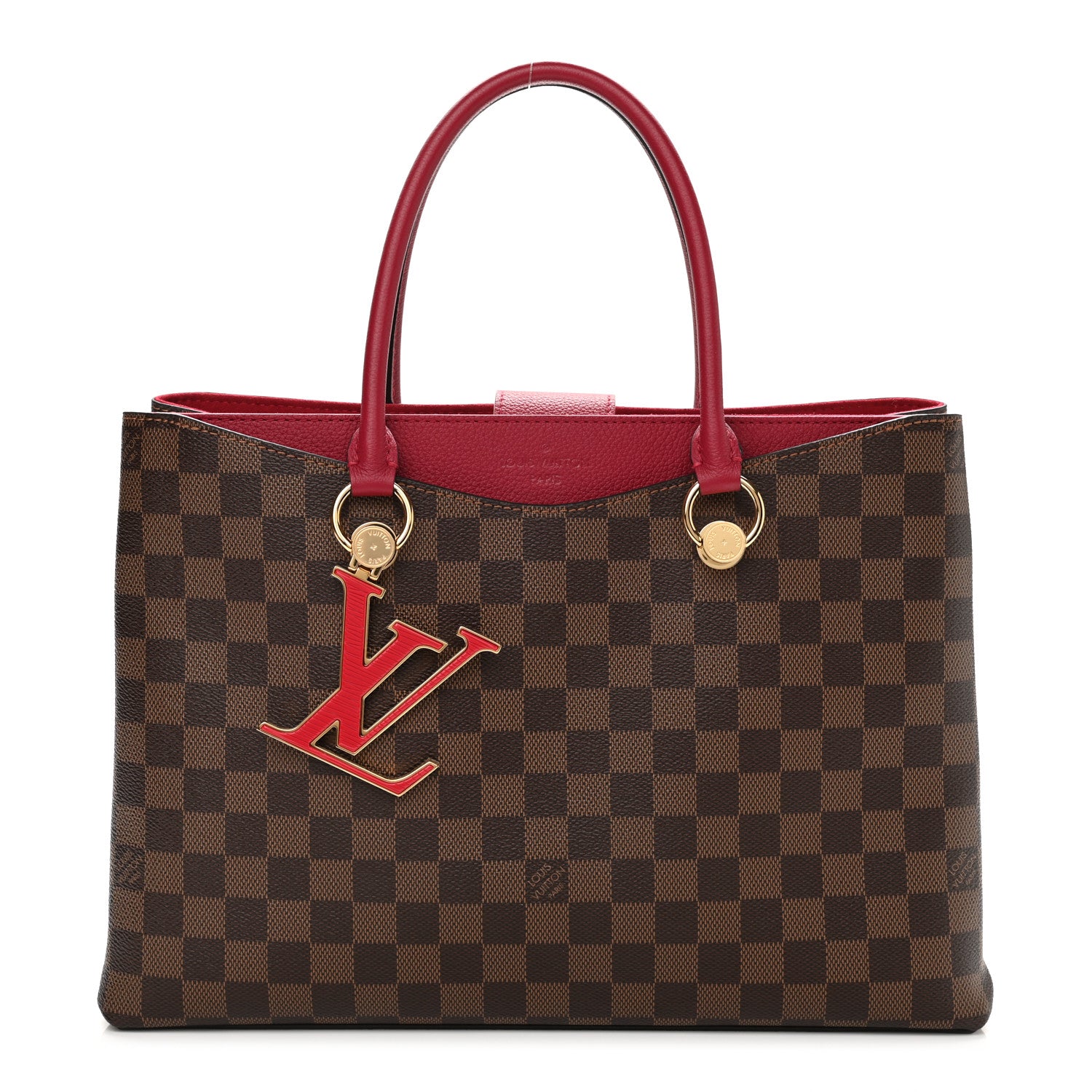 Louis Vuitton Damier Ebene LV Riverside Lie De Vin 1 of 10