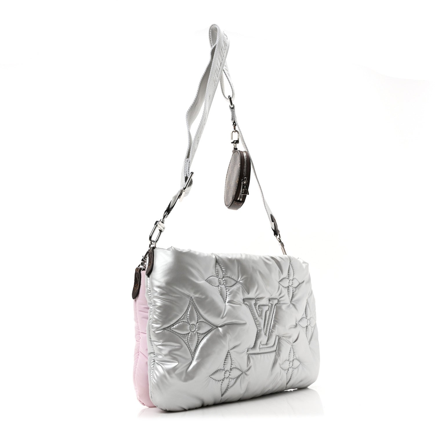 Louis Vuitton Econyl Monogram Pillow Maxi Multi Pochette Accessories Silver Pale Pink 3 of 9