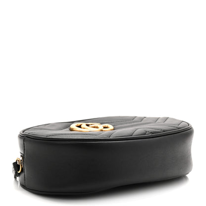 Gucci Calfskin Matelasse GG Marmont Belt Bag 95 38 Black 4 of 10