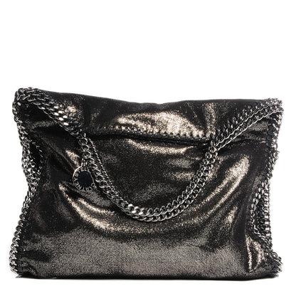 Stella McCartney Faux Leather Falabella Chamois Foldover Tote Ruthenium 1 of 9