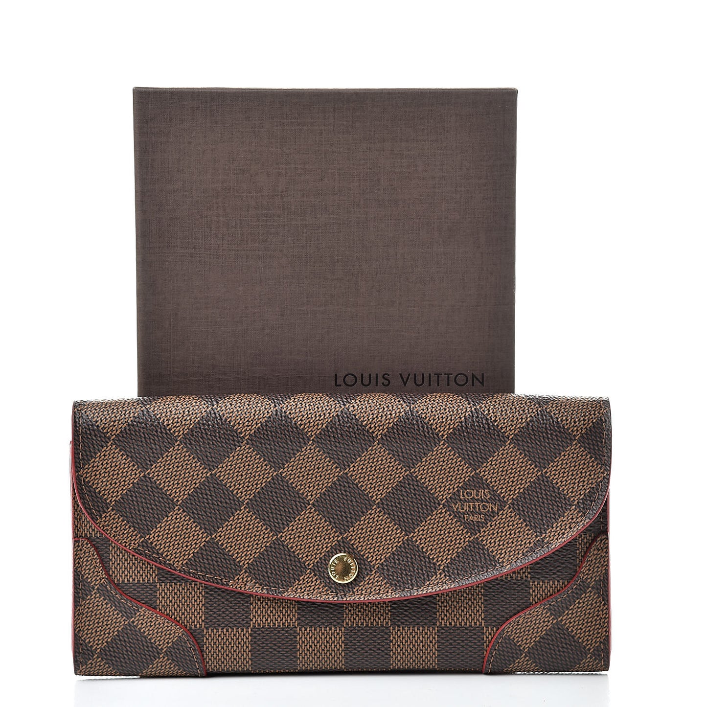 Damier Ebene Caissa Wallet Cherry