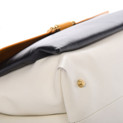 Lanvin Smooth Calfskin Colorblock Top Handle Shoulder Bag Black 8 of 11