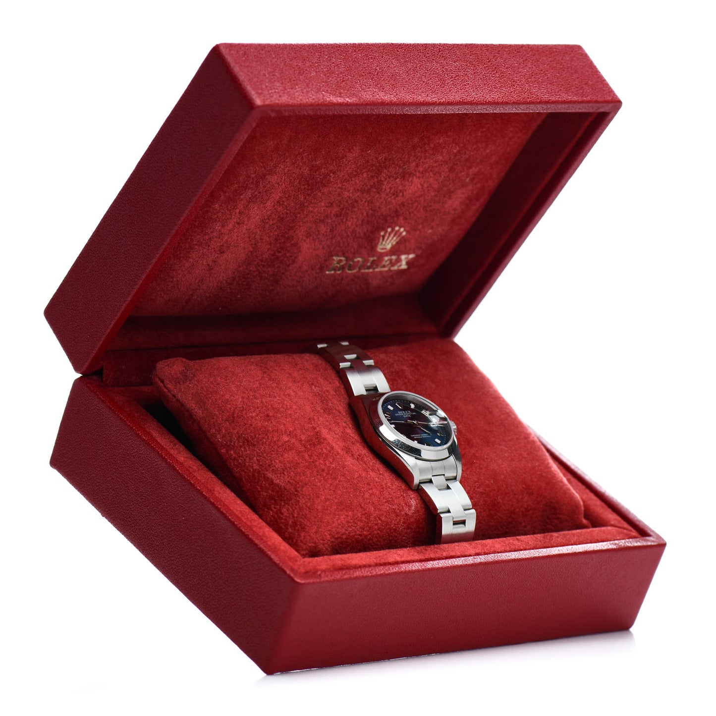 Stainless Steel 26mm Oyster Perpetual Date Watch Blue 79160