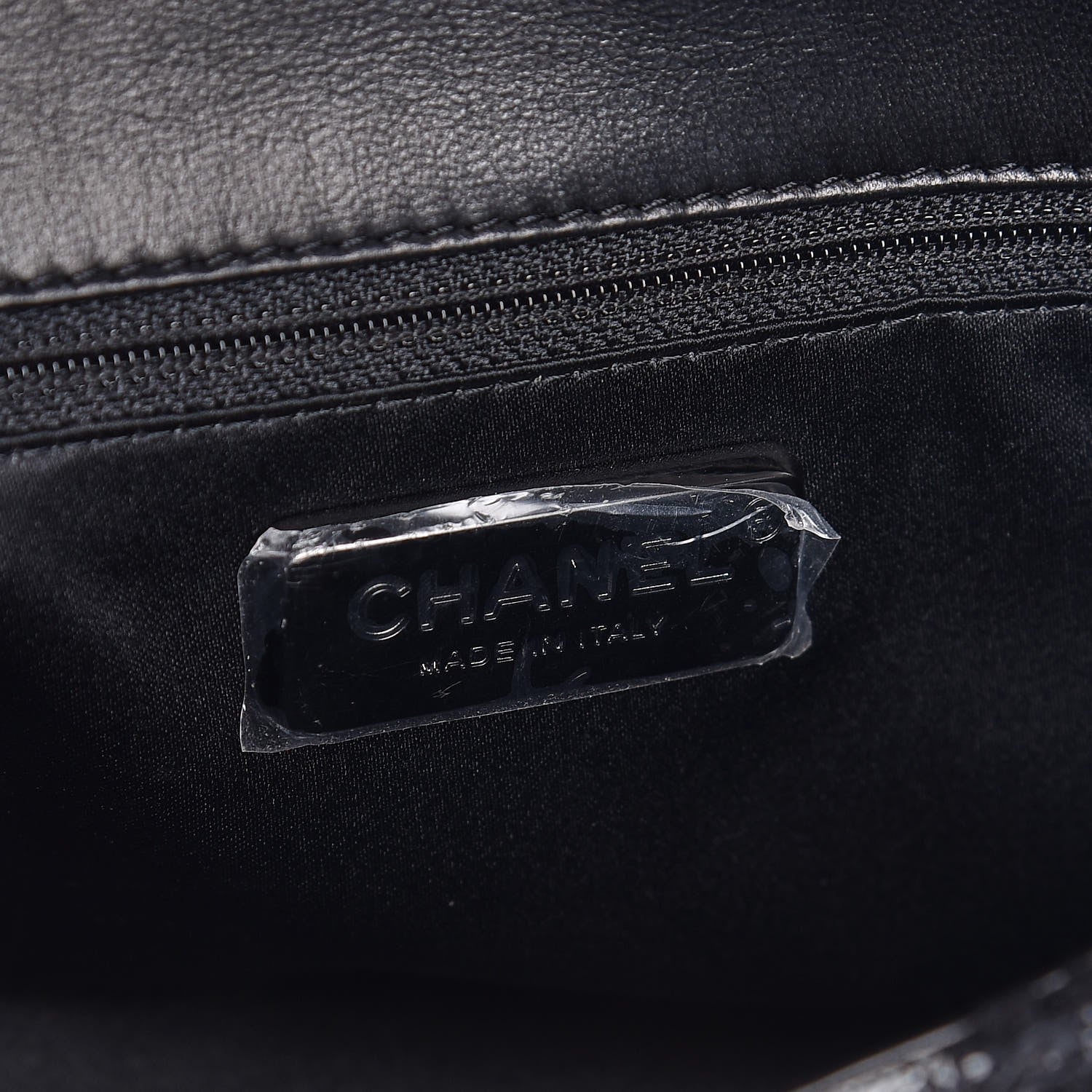 Chanel Painted Tweed Medium Single Flap Black Grey 6 of 7
