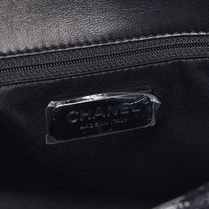 Chanel Painted Tweed Medium Single Flap Black Grey 6 of 7