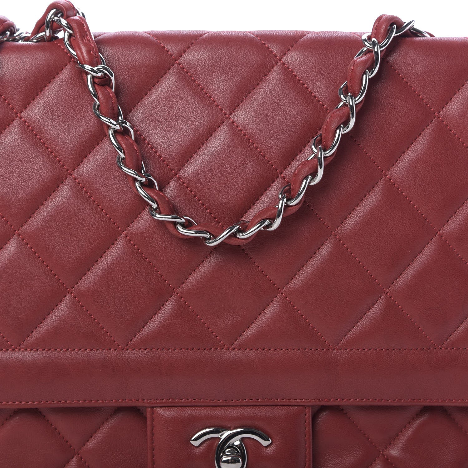 Chanel Lambskin Large Coco Rider Flap Red 16 of 17