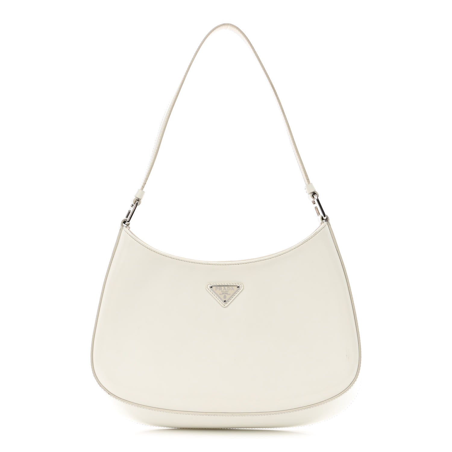 Prada Spazzolato Cleo Shoulder Bag White 1 of 12