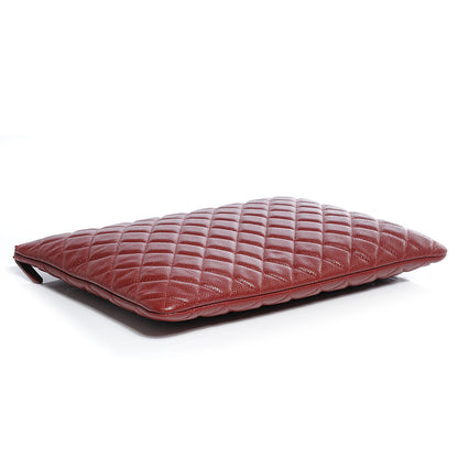 Chanel Caviar Large Cosmetic Case Rouge 4 of 9