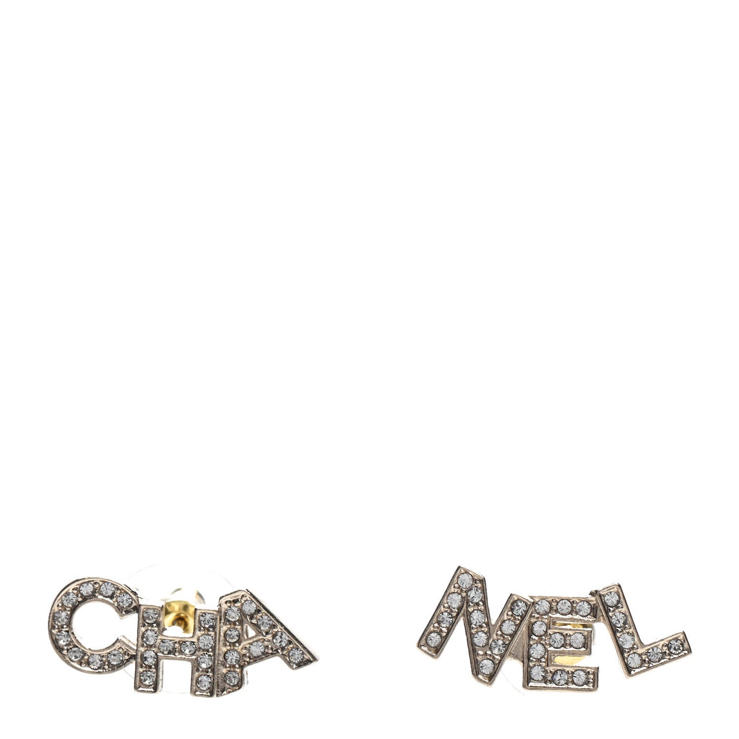 Crystal Pearl Signature Stud Earrings Gold