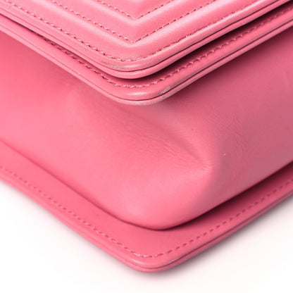 Chanel Calfskin Chevron Quilted Medium Boy Flap Pink 5 of 11