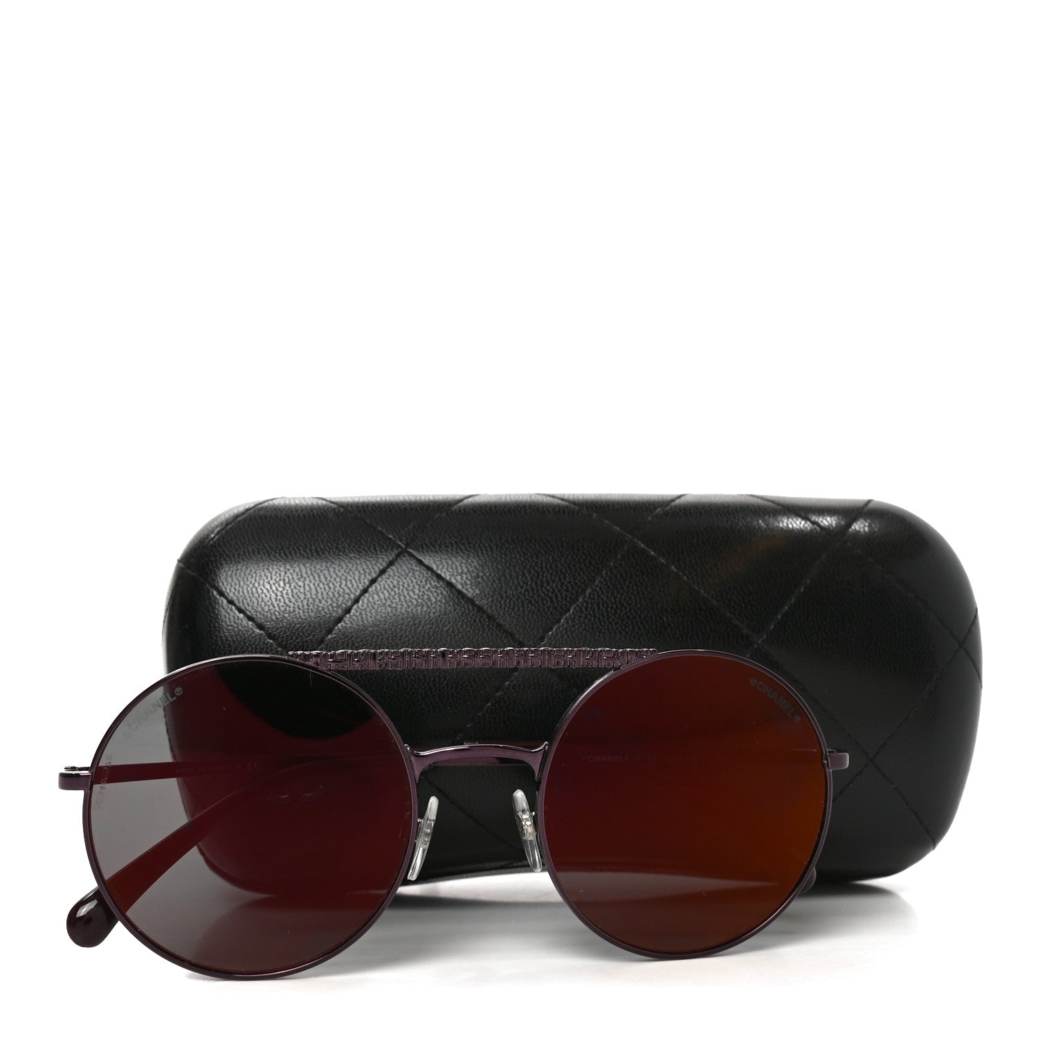 Chanel Metal Winter Round Sunglasses 4232 Bordeaux 7 of 7