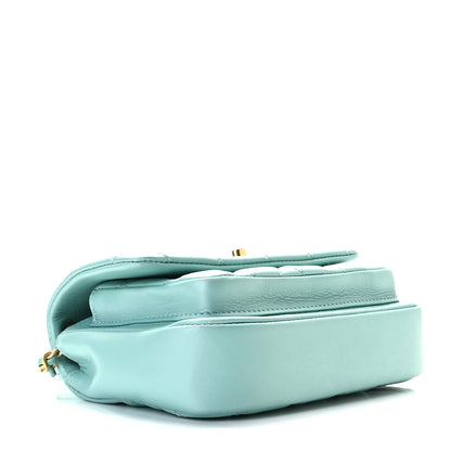 Chanel Calfskin Quilted Top Handle Flap Light Blue 4 of 12