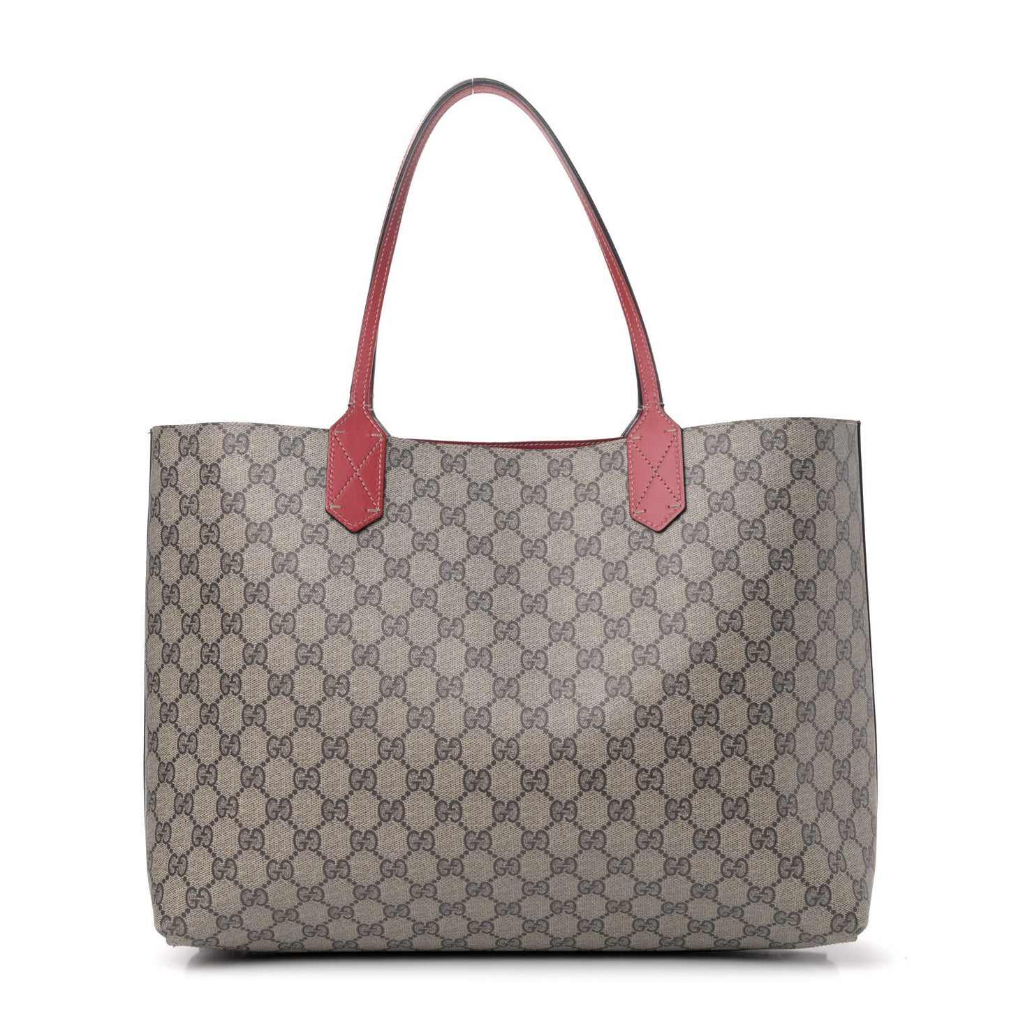 GG Supreme Medium Reversible Tote Beige Red