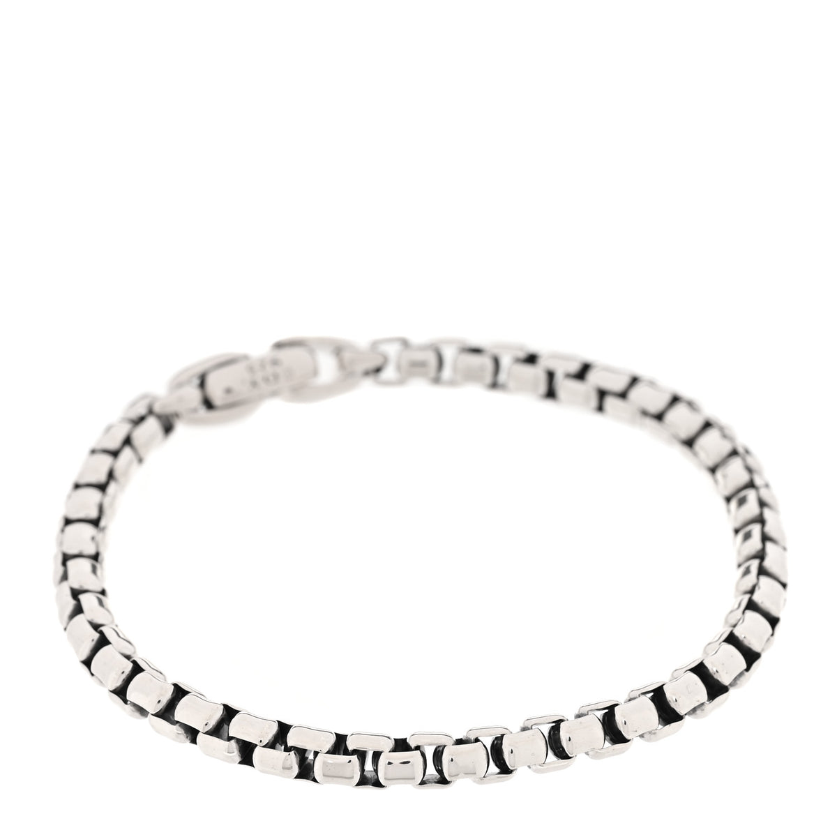 David Yurman Sterling Silver 4mm Box Chain Bracelet 1 of 5