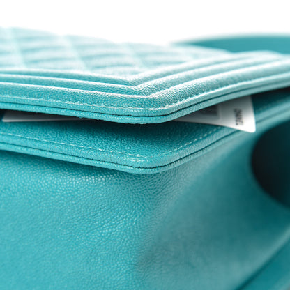 Chanel Caviar Quilted Medium Boy Flap Turquoise 10 of 12