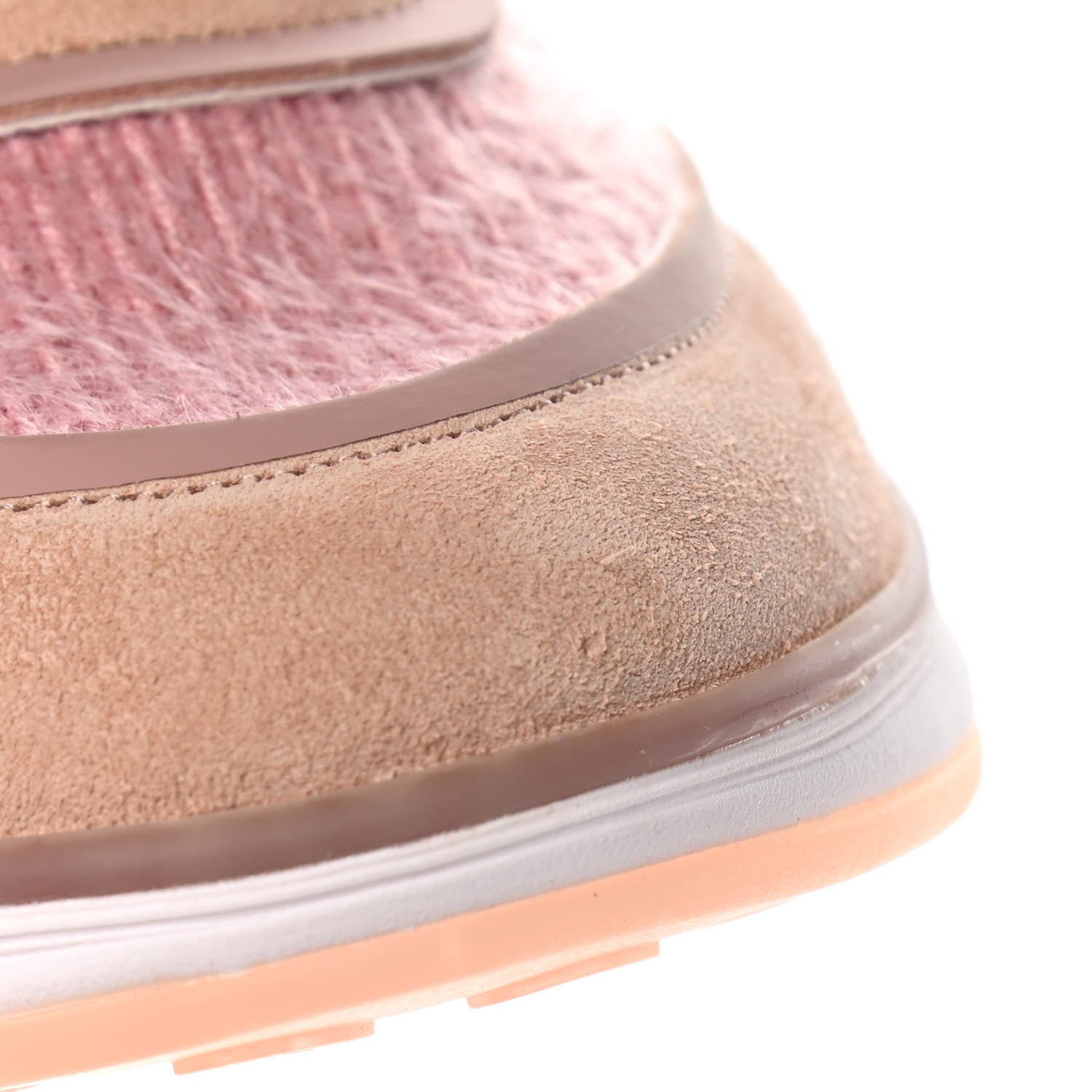 Chanel Suede Calfskin Stretch Fabric CC Sneakers 40.5 Pink 18 of 19