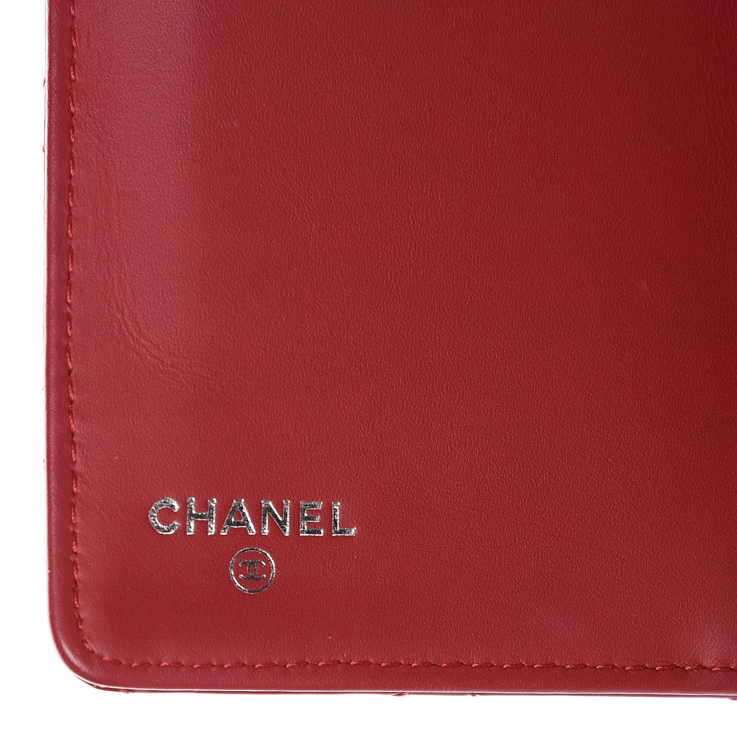 Patent Quilted Brilliant Yen Wallet Red