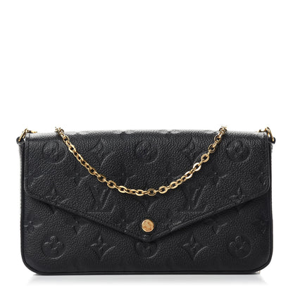 Louis Vuitton Empreinte Pochette Felicie Chain Wallet Black 1 of 12