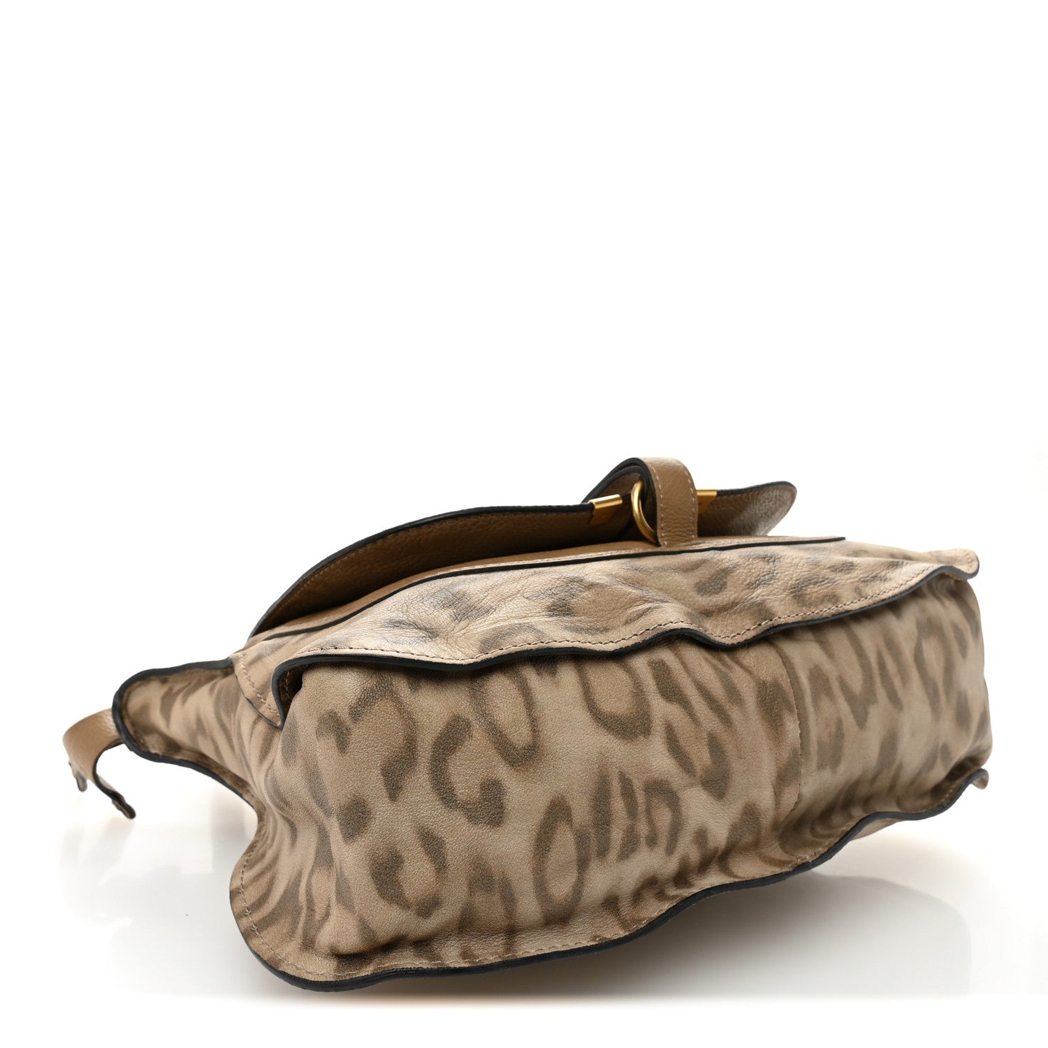 Chloe Calfskin Leopard Print Medium Marcie Satchel Brown 4 of 11
