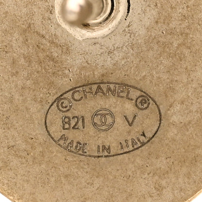 Chanel Metal Strass Crystal Quilted CC Heart Scissors Perfume Brooch Set Gold 4 of 4