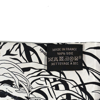 Hermes Silk Jungle Love Rainbow Twilly Gris Black White 3 of 3