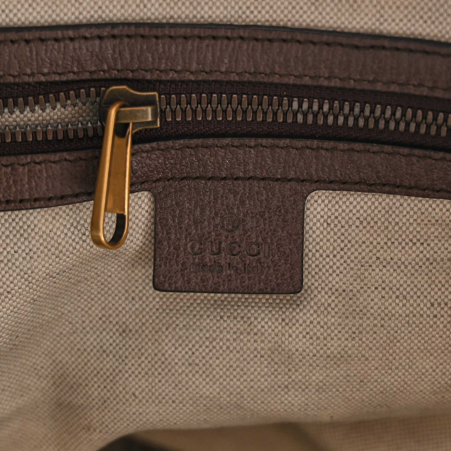 GG Supreme Monogram Textured Dollar Calfskin Web Medium Ophidia Carry-On Duffle Bag Beige Ebony New Acero