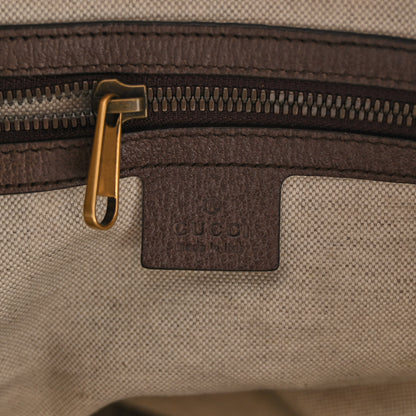 Gucci GG Supreme Monogram Textured Dollar Calfskin Web Medium Ophidia Carry-On Duffle Bag Beige Ebony New Acero 6 of 10