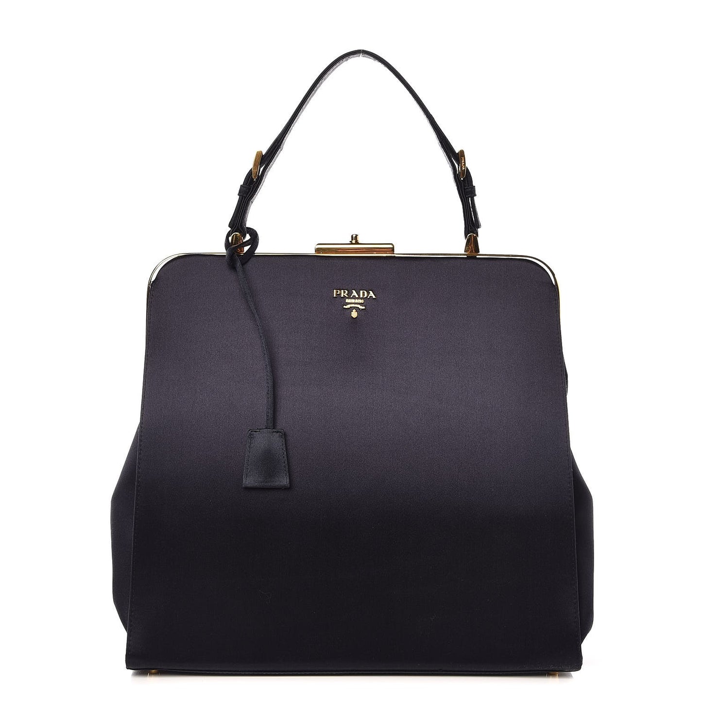 Satin Framed Bag Blue