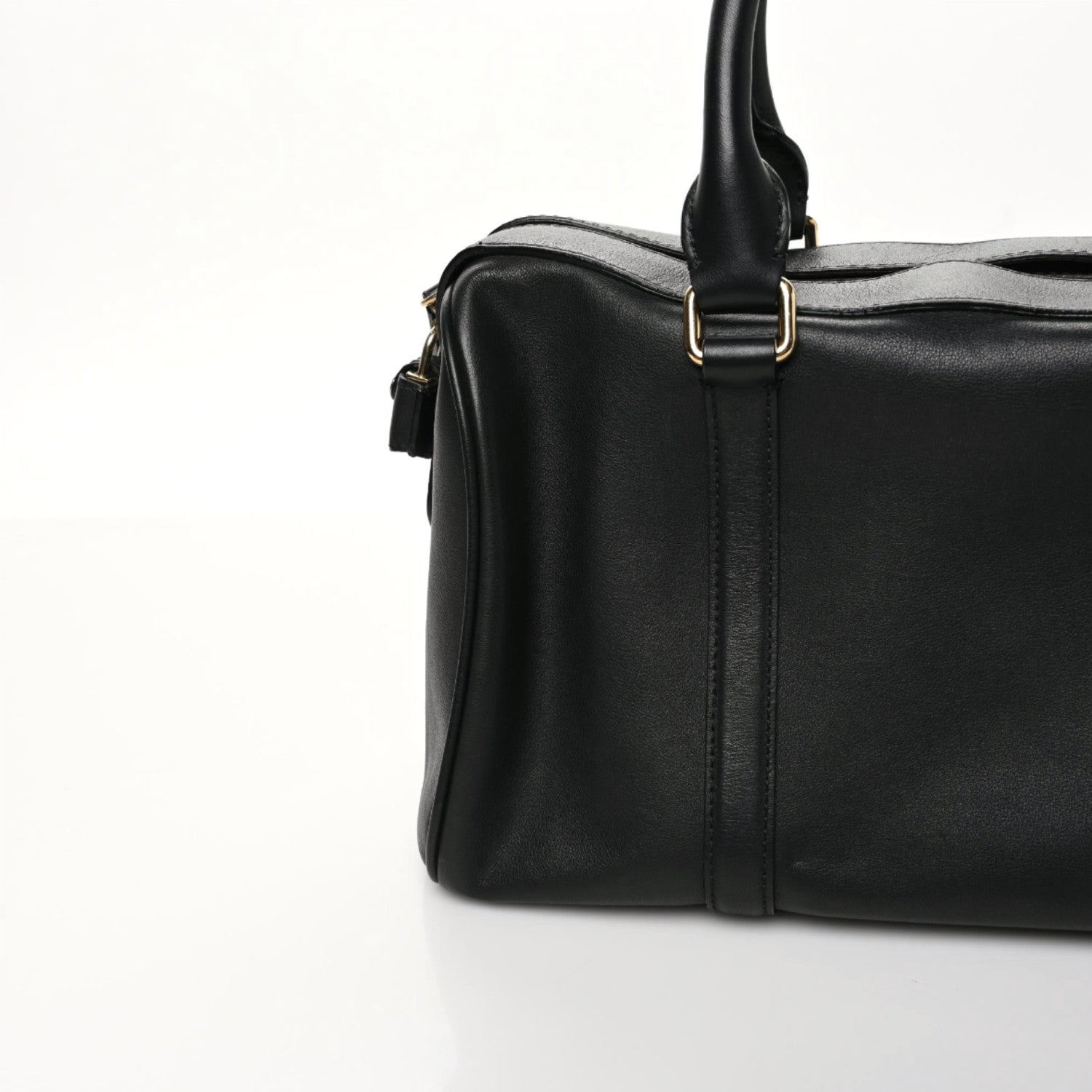 Burberry Derby Calfskin Medium Alchester Bowling Bag Black 7 of 10