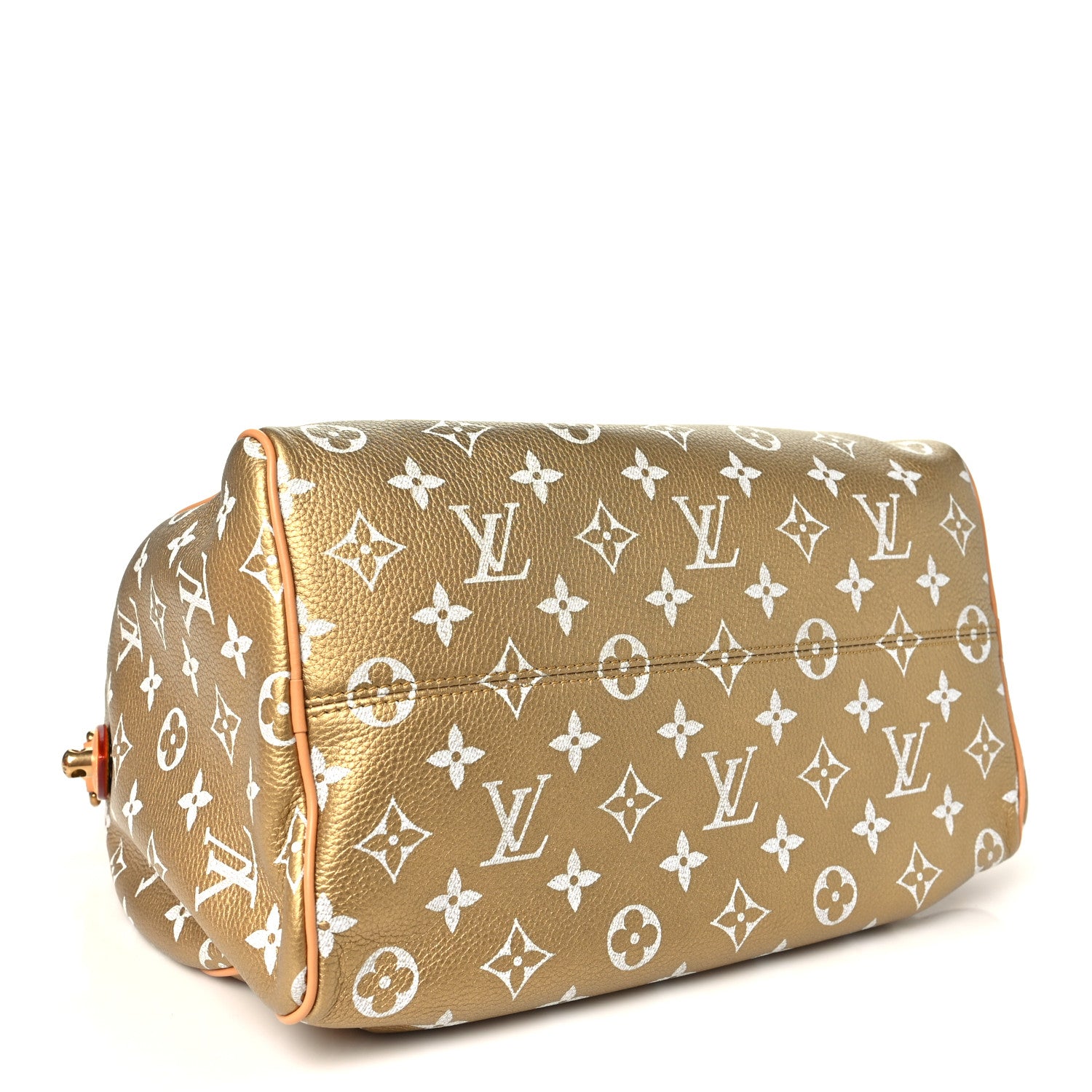 Louis Vuitton Metallic Calfskin Monogram Speedy P9 Bandouliere 30 Gold Kintsugi 6 of 11
