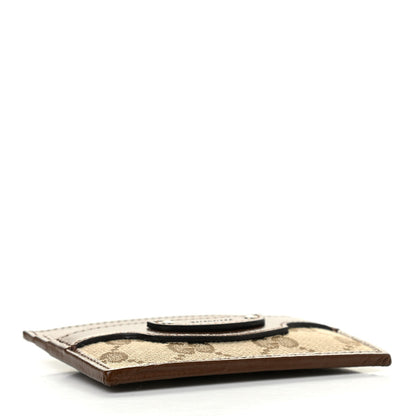 Balenciaga X GUCCI GG Monogram Azalea Calfskin Neo Classic Card Holder Beige Ebony Brown Sugar 4 of 6