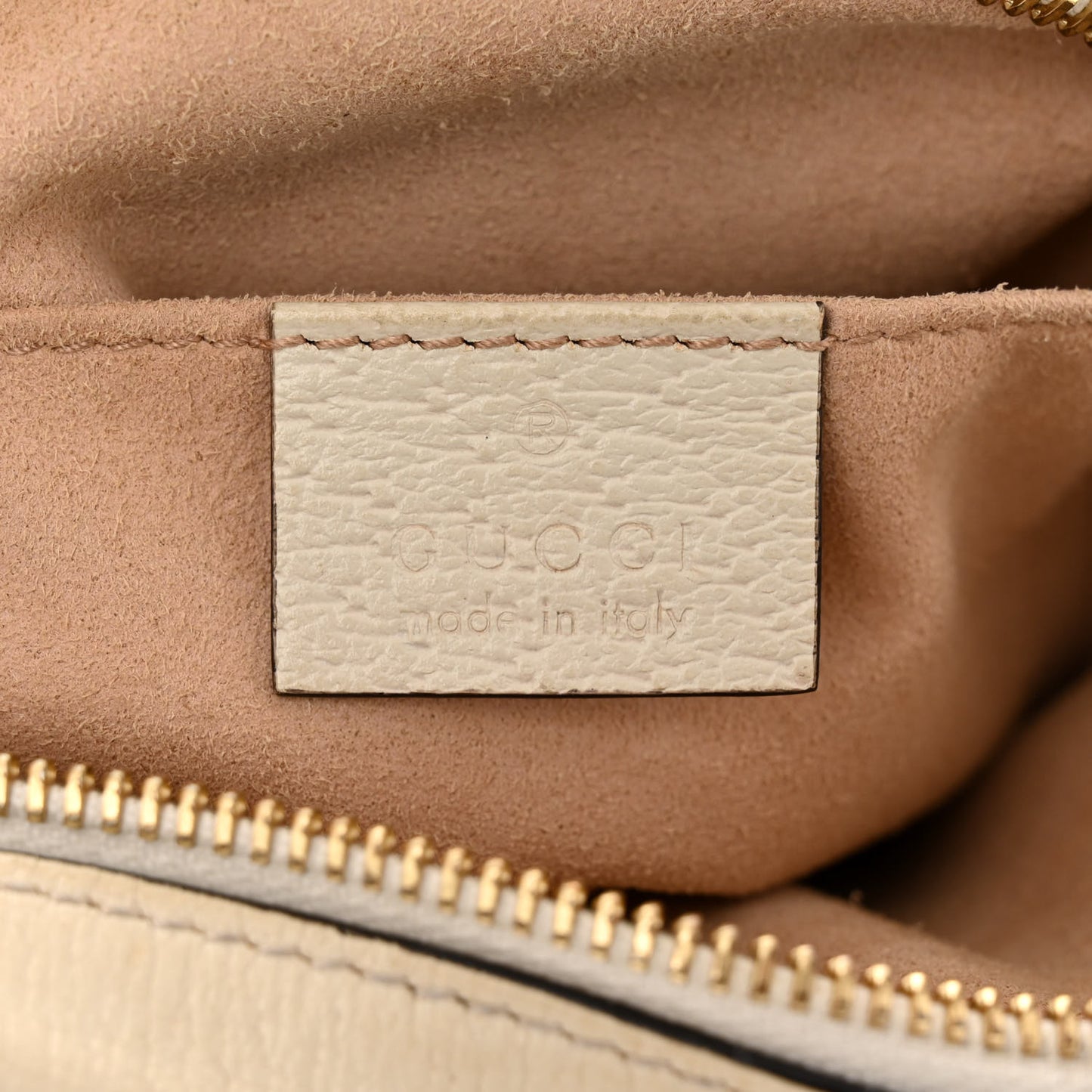 GG Supreme Monogram Textured Calfskin Web Mini Ophidia Shoulder Bag Beige Ebony Mystic White