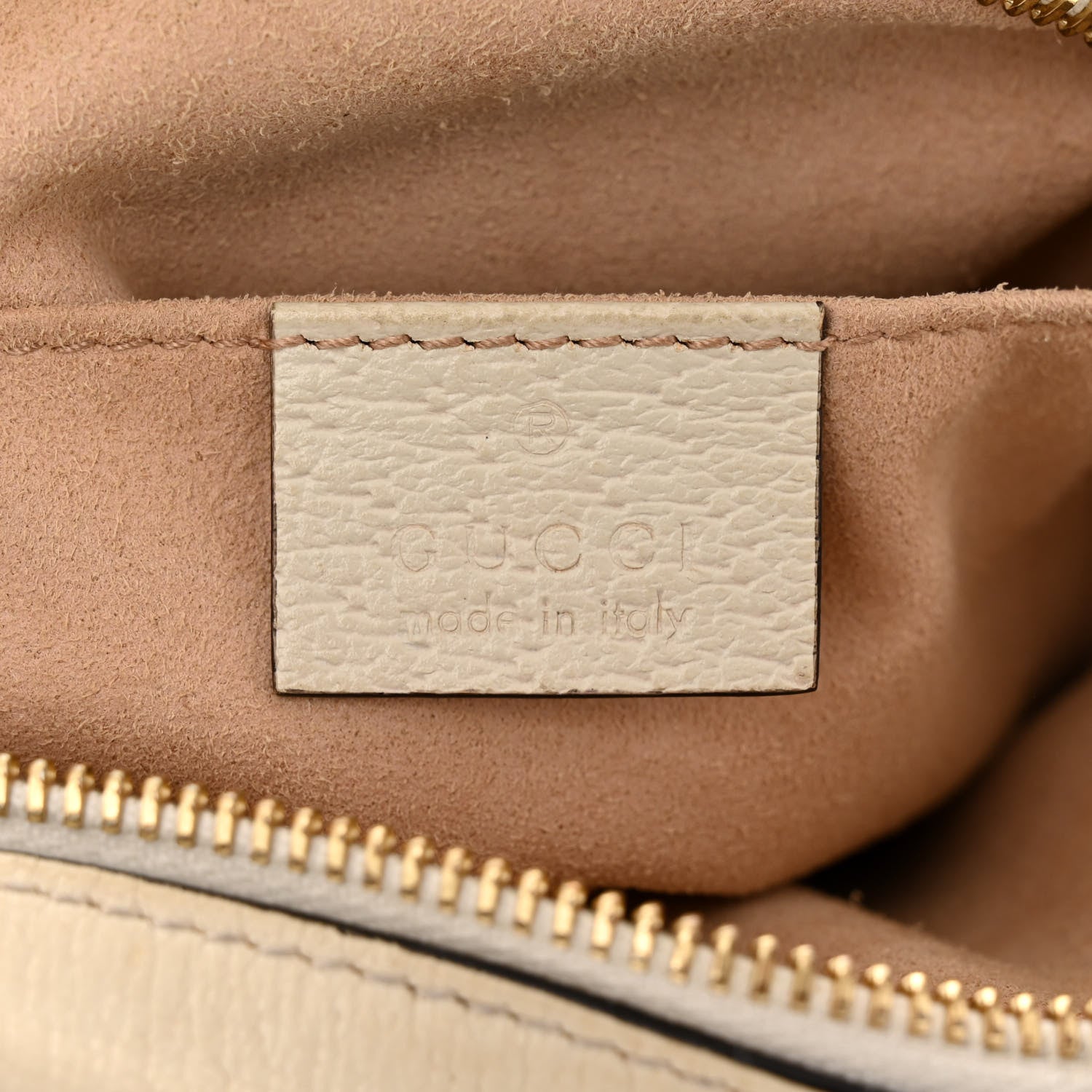Gucci GG Supreme Monogram Textured Calfskin Web Mini Ophidia Shoulder Bag Beige Ebony Mystic White 6 of 17