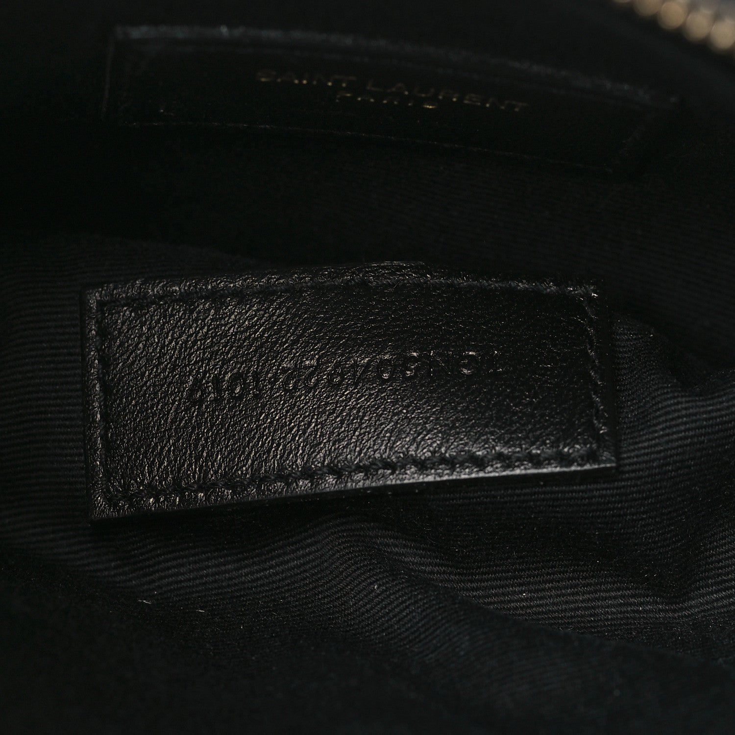 Saint Laurent Grain De Poudre Chevron Monogram Bill Pouch Black 7 of 8