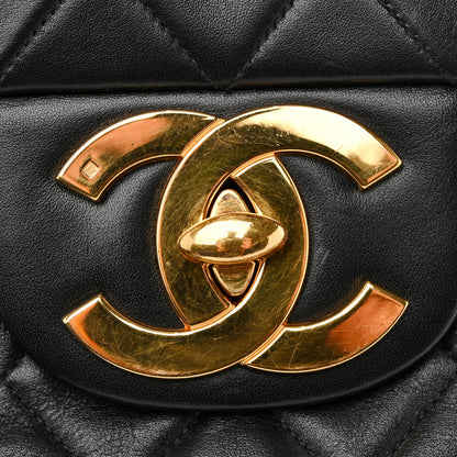 Chanel Lambskin Quilted XL Jumbo Single Flap Black 12 of 16
