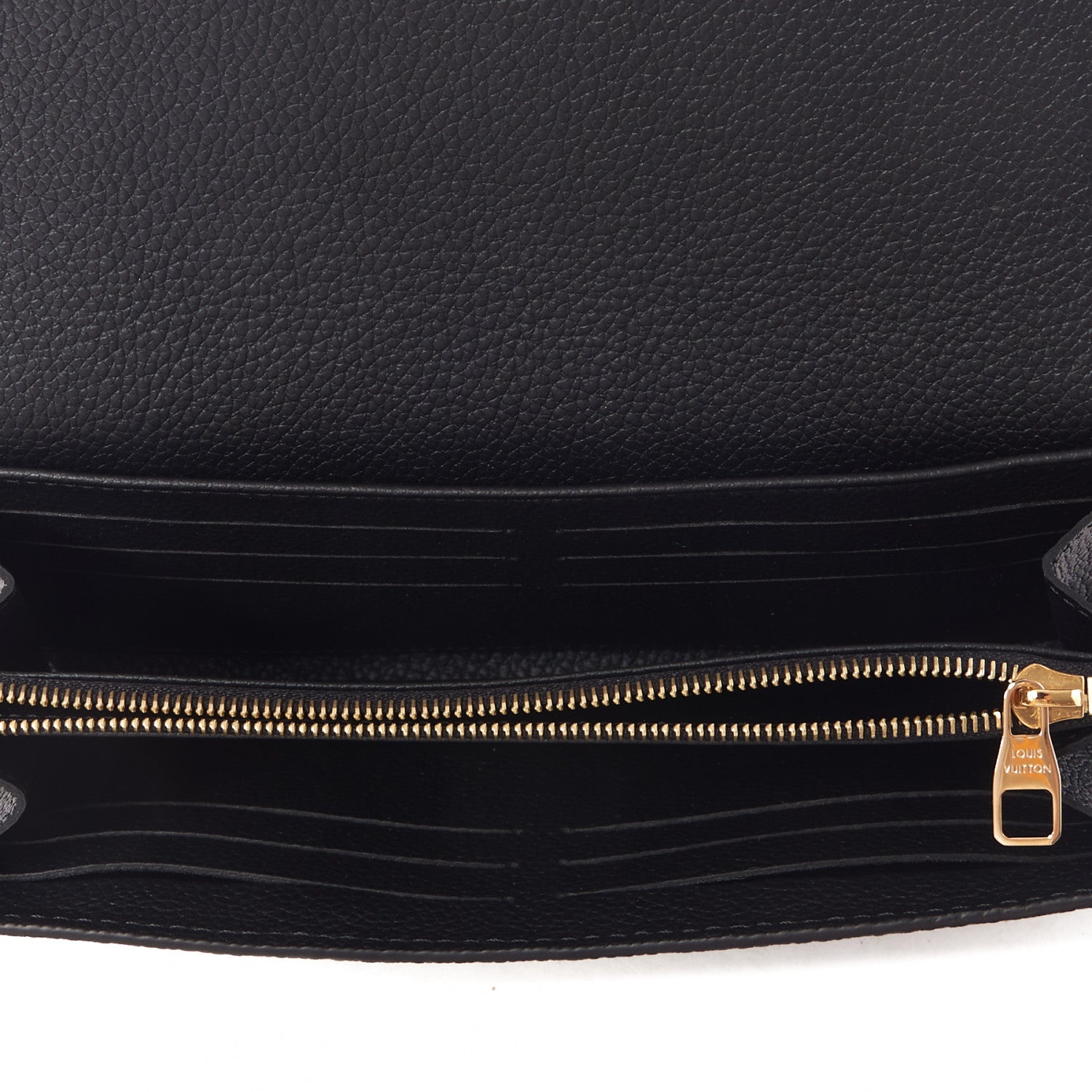 Louis Vuitton Monogram Empreinte Giant Sarah Wallet Black Beige 4 of 8
