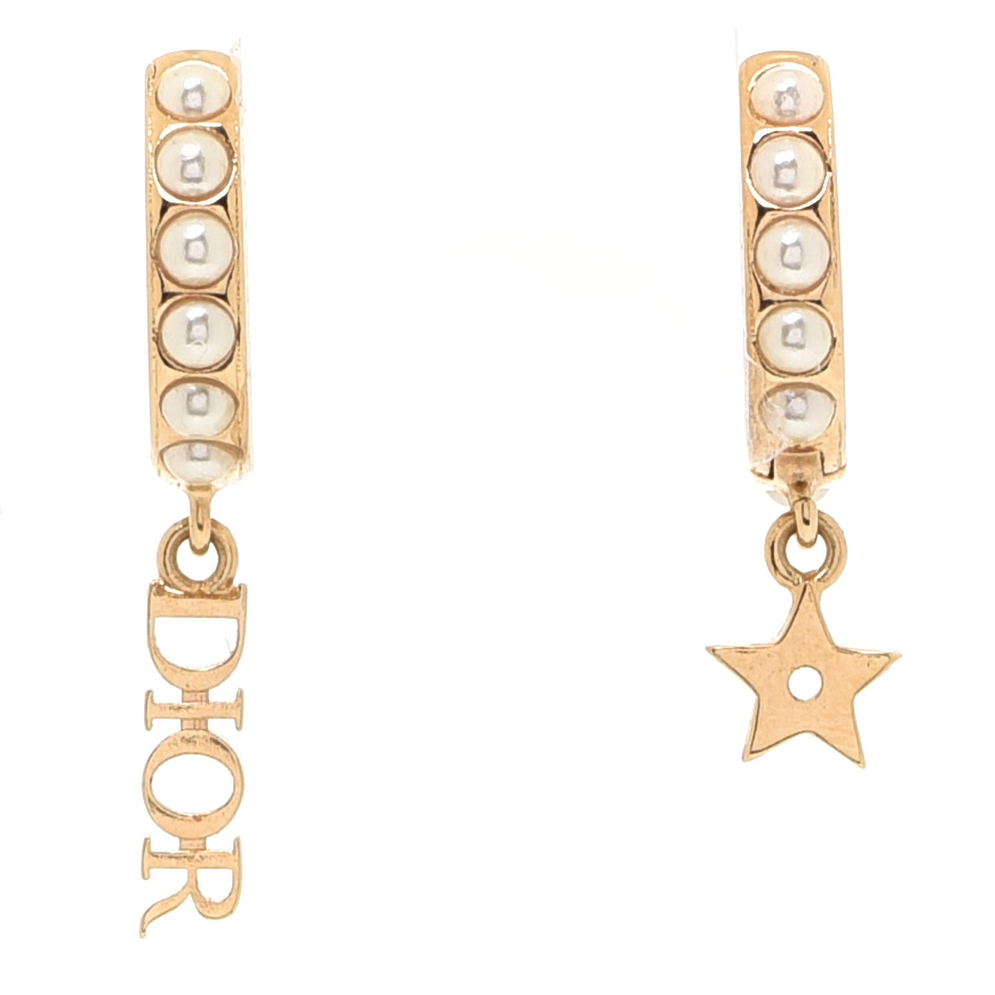 Pearl Hoop Earrings Gold