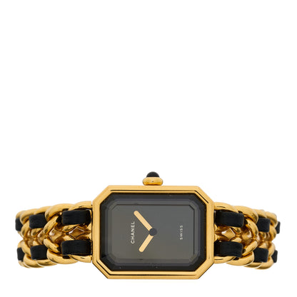 Chanel Stainless Steel Lambskin 20mm Chain Premiere Quartz Watch Gold M 2 of 4