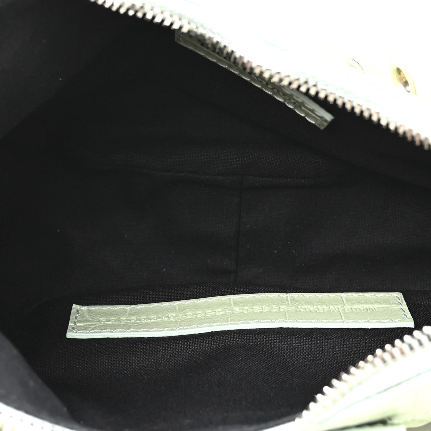 Balenciaga Extra Supple Calfskin Crocodile Embossed Le Cagole Shoulder Bag XS Light Green 6 of 11