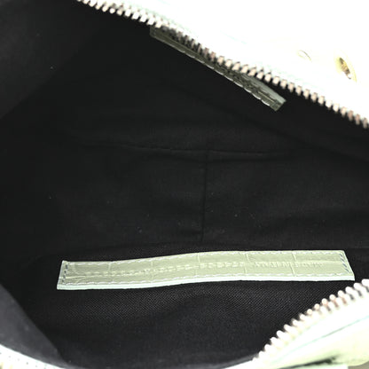 Balenciaga Extra Supple Calfskin Crocodile Embossed Le Cagole Shoulder Bag XS Light Green 6 of 11